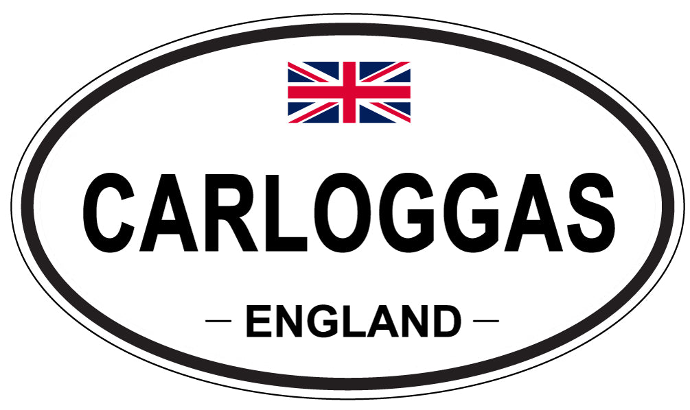 CARLOGGAS, ENGLAND - Oval Sticker