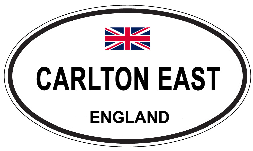 CARLTON EAST, ENGLAND - Oval Sticker