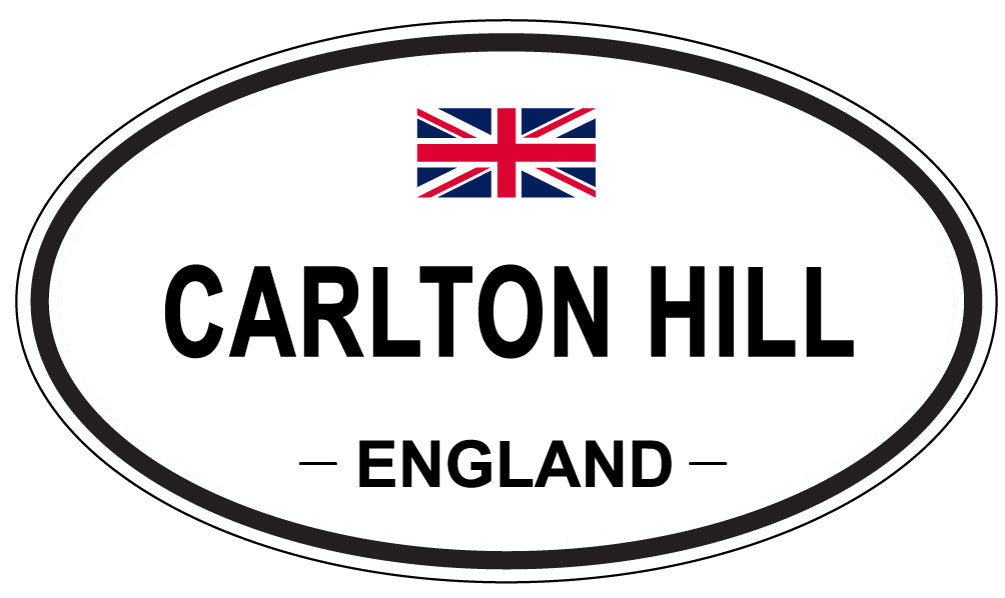 CARLTON HILL, ENGLAND - Oval Sticker