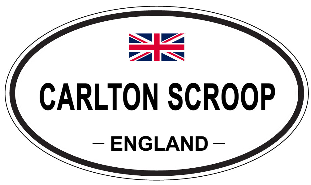 CARLTON SCROOP, ENGLAND - Oval Sticker