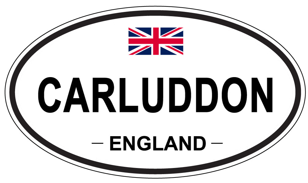 CARLUDDON, ENGLAND - Oval Sticker