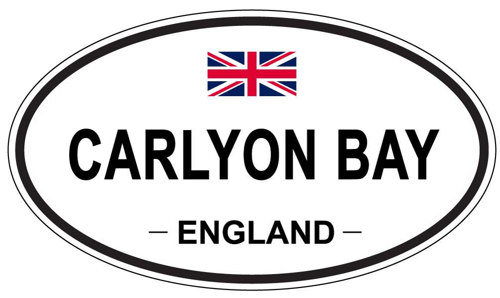 CARLYON BAY, ENGLAND - Oval Sticker