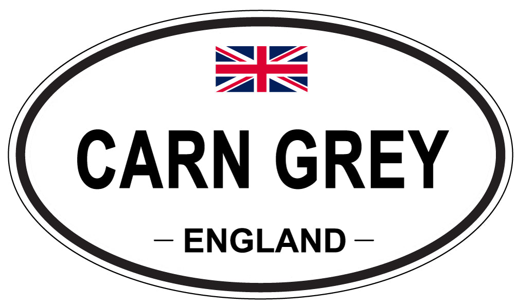 CARN GREY, ENGLAND - Oval Sticker