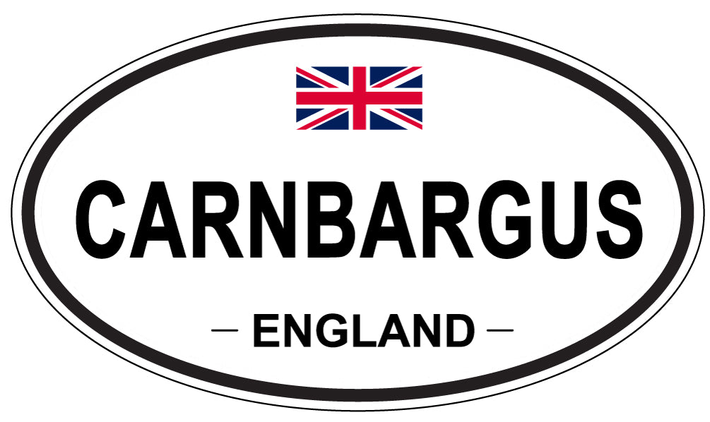 CARNBARGUS, ENGLAND - Oval Sticker