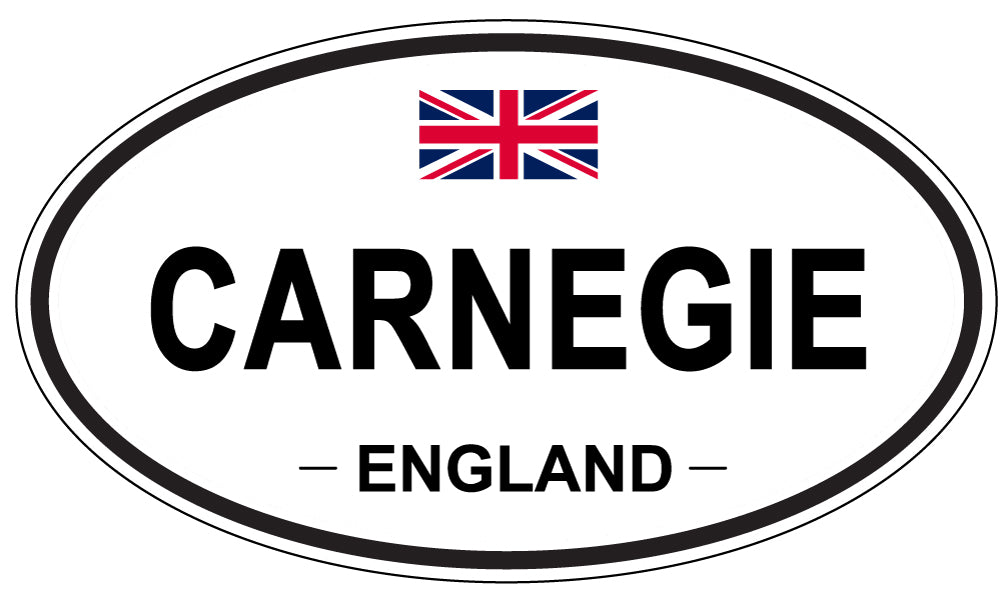 CARNEGIE, ENGLAND - Oval Sticker