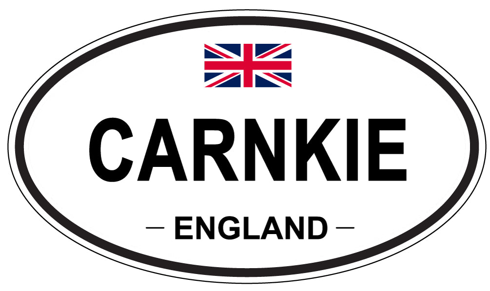 CARNKIE, ENGLAND - Oval Sticker