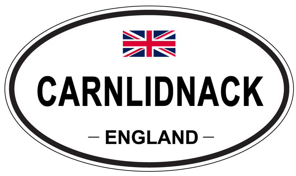 CARNLIDNACK, ENGLAND - Oval Sticker