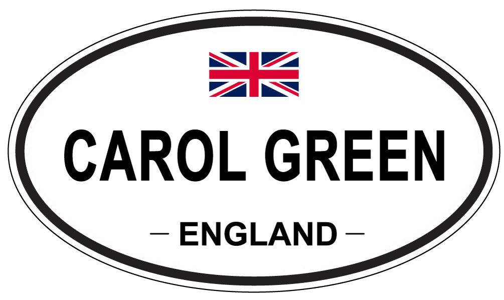 CAROL GREEN, ENGLAND - Oval Sticker