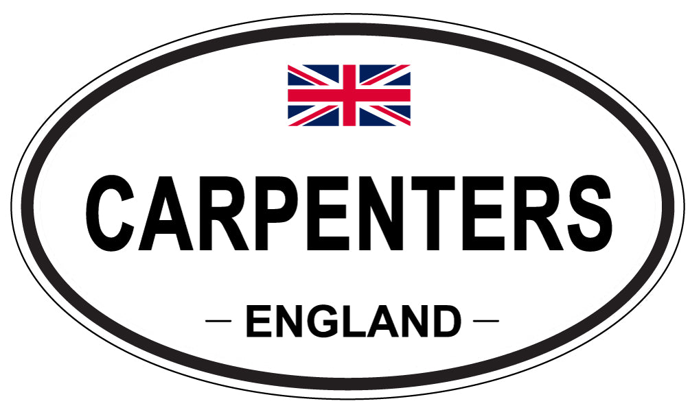 CARPENTERS, ENGLAND - Oval Sticker