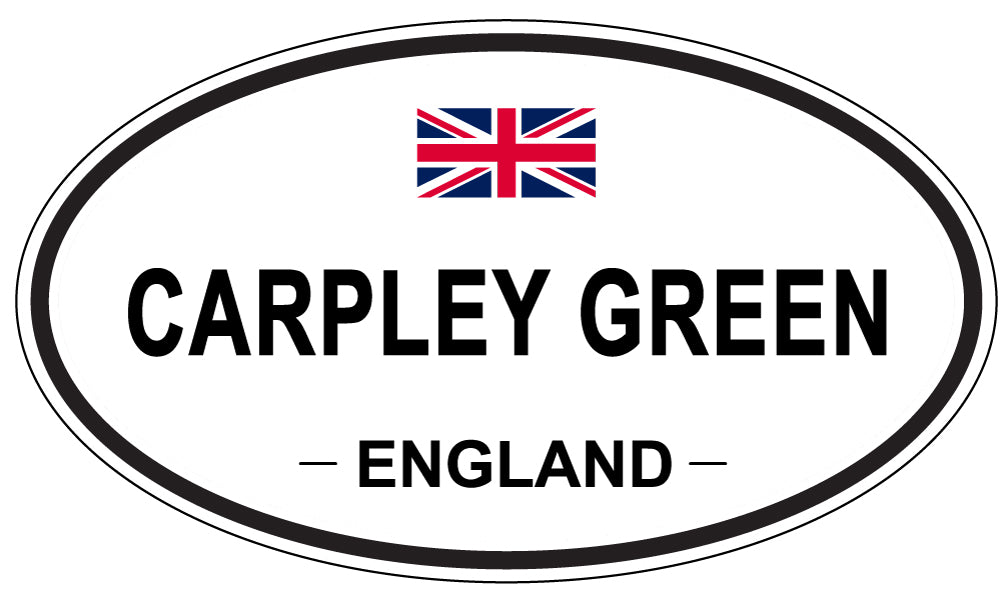CARPLEY GREEN, ENGLAND - Oval Sticker