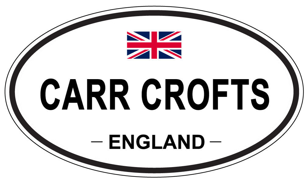 CARR CROFTS, ENGLAND - Oval Sticker