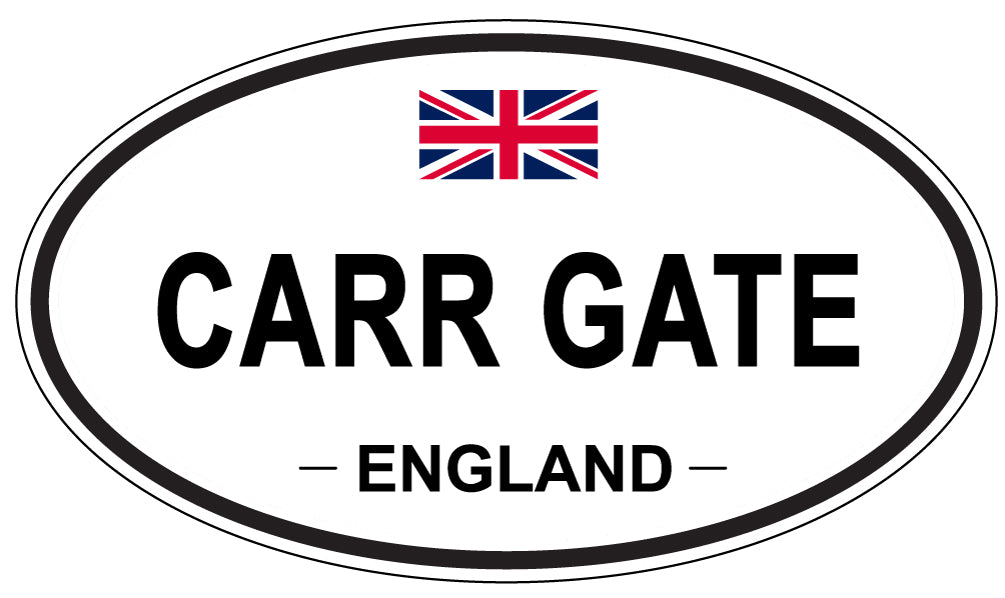 CARR GATE, ENGLAND - Oval Sticker