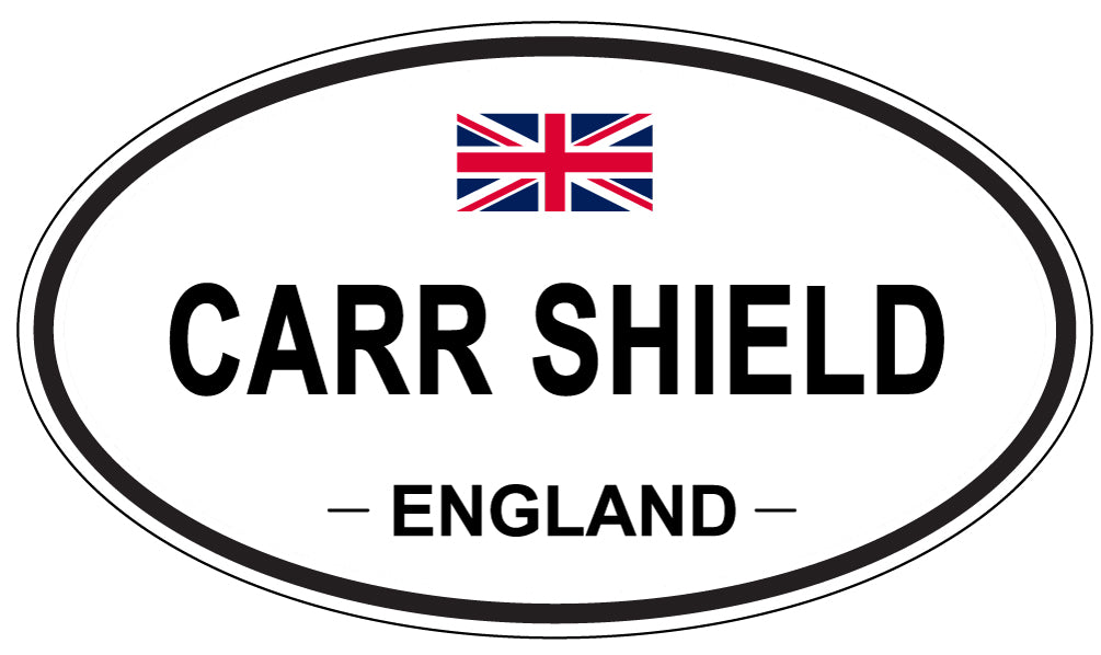 CARR SHIELD, ENGLAND - Oval Sticker