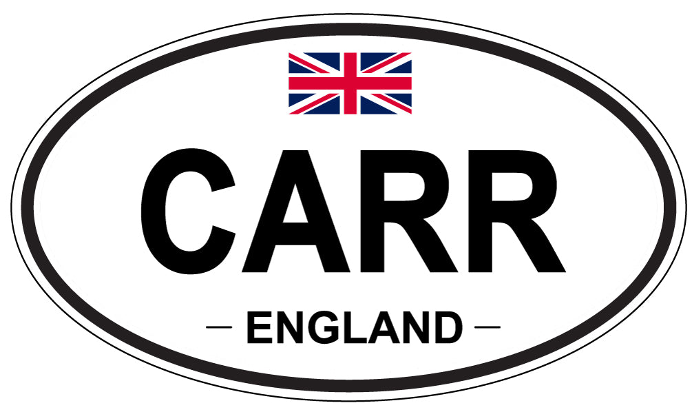 CARR, ENGLAND - Oval Sticker