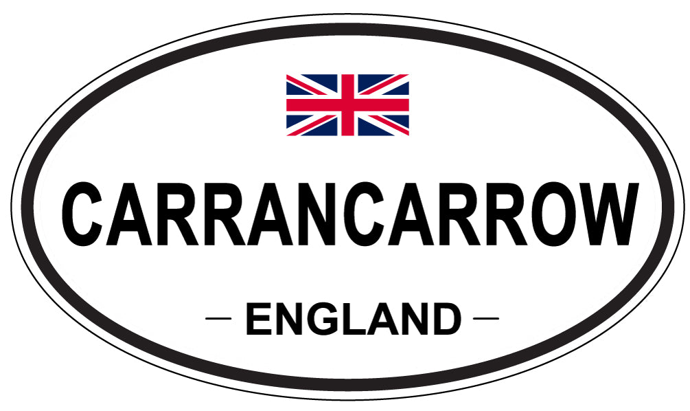 CARRANCARROW, ENGLAND - Oval Sticker