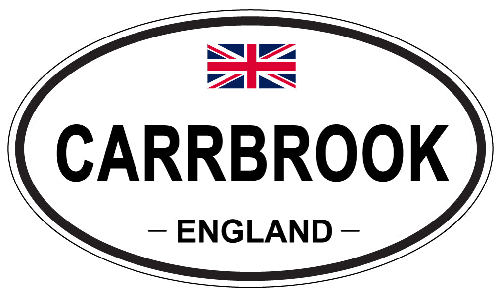 CARRBROOK, ENGLAND - Oval Sticker
