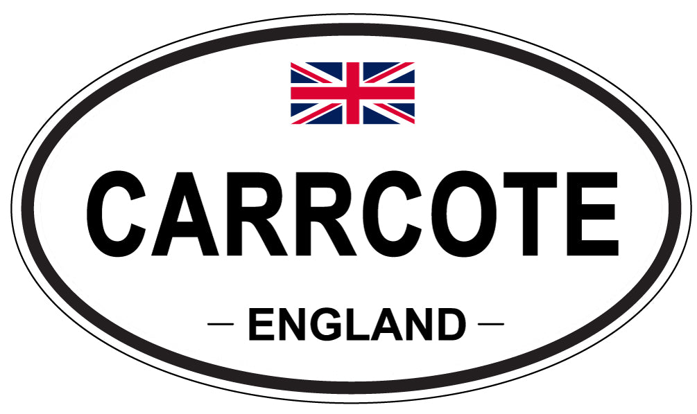 CARRCOTE, ENGLAND - Oval Sticker
