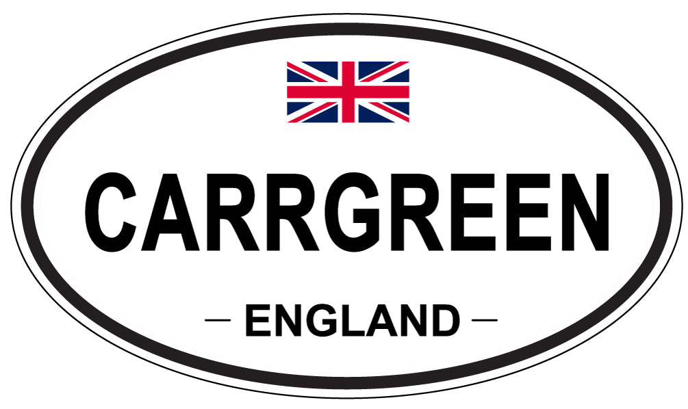 CARRGREEN, ENGLAND - Oval Sticker