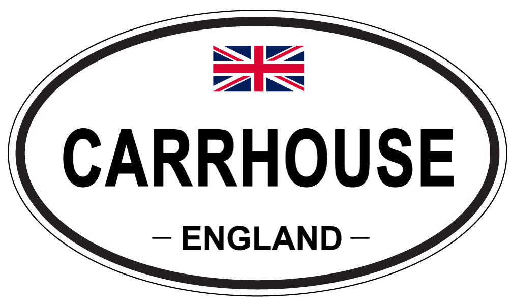 CARRHOUSE, ENGLAND - Oval Sticker