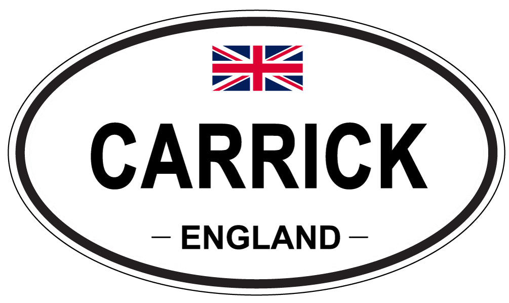 CARRICK, ENGLAND - Oval Sticker