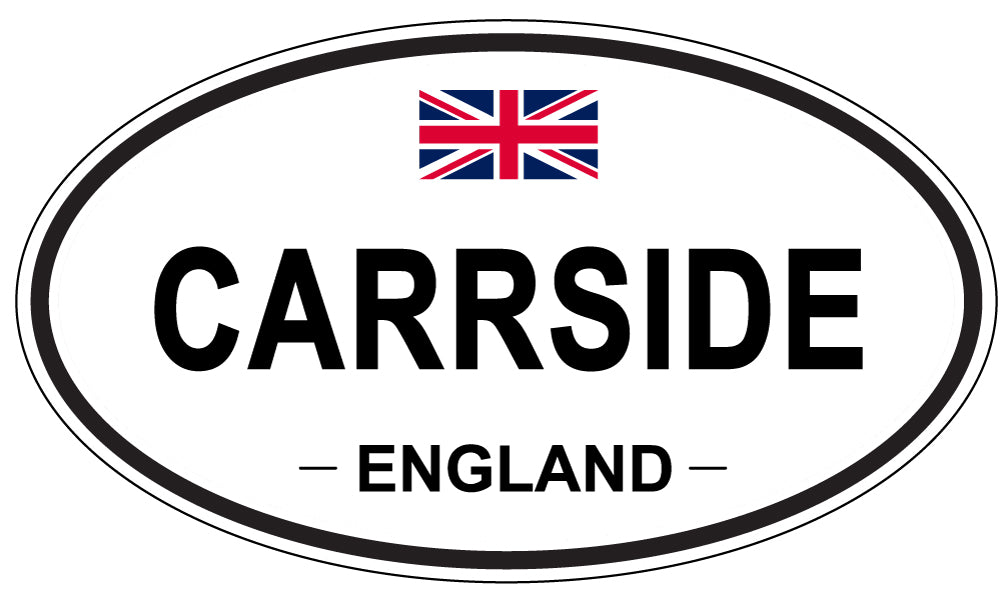CARRSIDE, ENGLAND - Oval Sticker