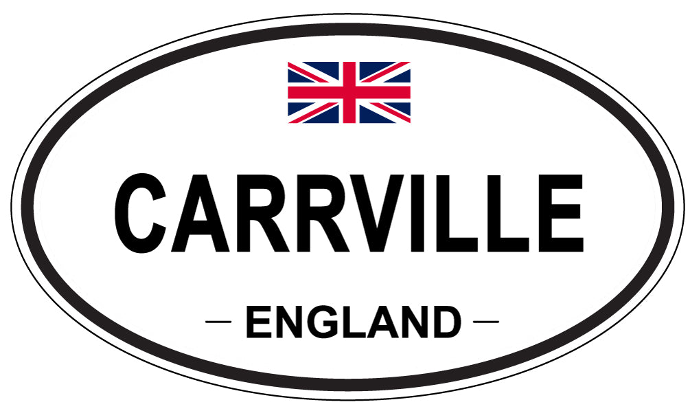 CARRVILLE, ENGLAND - Oval Sticker