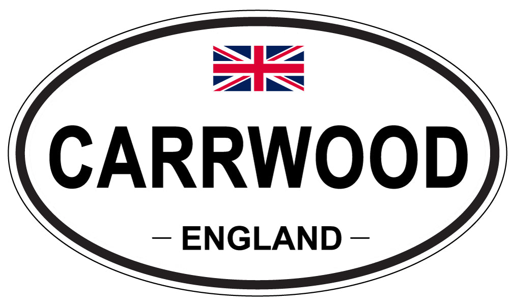 CARRWOOD, ENGLAND - Oval Sticker