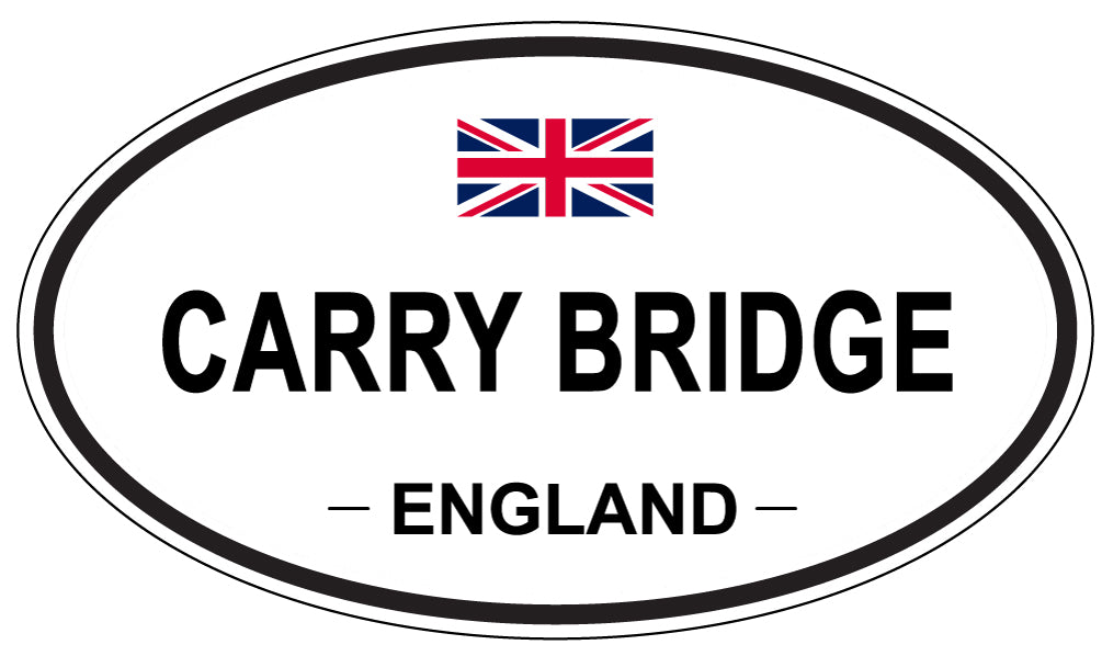 CARRY BRIDGE, ENGLAND - Oval Sticker