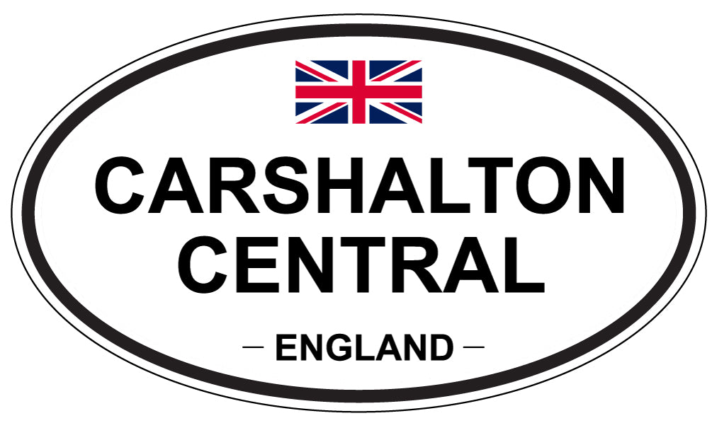 CARSHALTON CENTRAL, ENGLAND - Oval Sticker