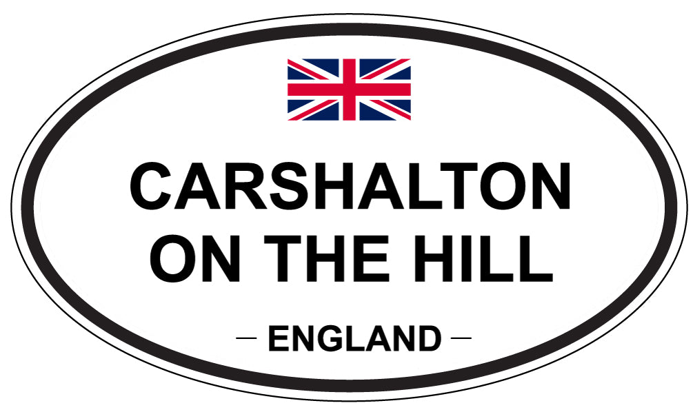 CARSHALTON ON THE HILL, ENGLAND - Oval Sticker
