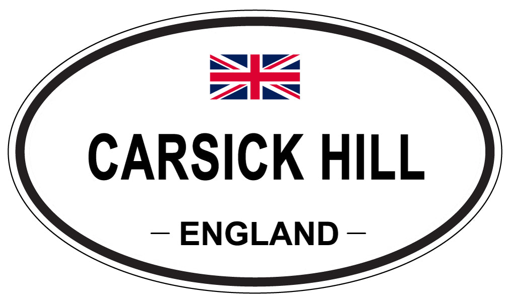CARSICK HILL, ENGLAND - Oval Sticker
