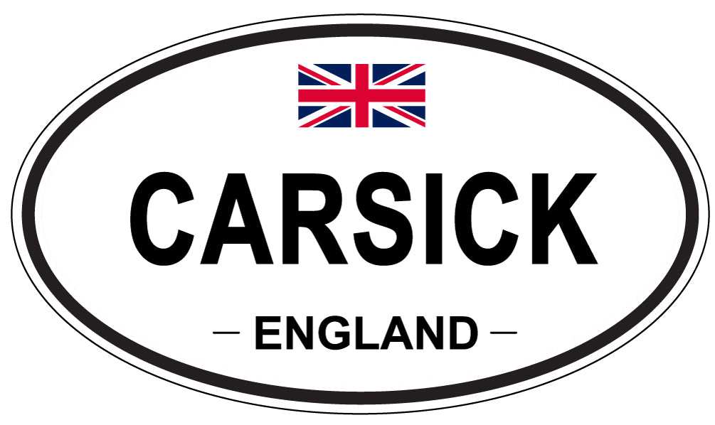 CARSICK, ENGLAND - Oval Sticker
