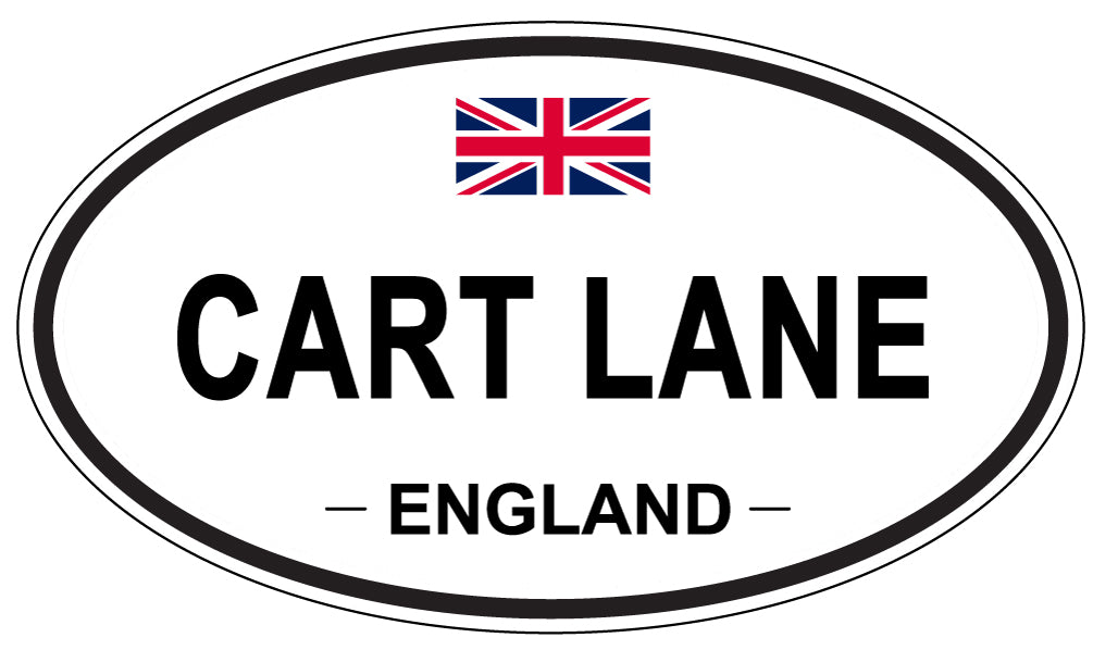 CART LANE, ENGLAND - Oval Sticker