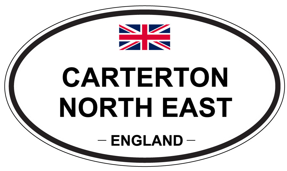 CARTERTON NORTH EAST, ENGLAND - Oval Sticker