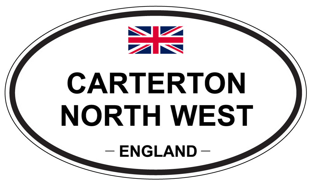CARTERTON NORTH WEST, ENGLAND - Oval Sticker