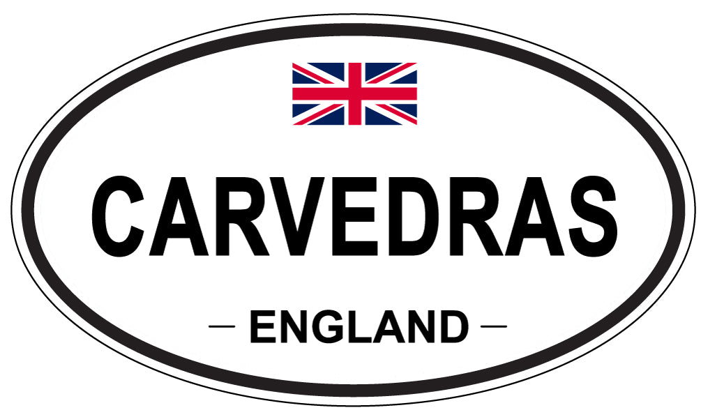 CARVEDRAS, ENGLAND - Oval Sticker