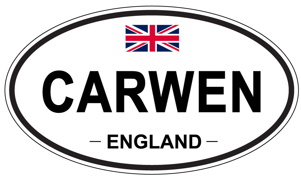 CARWEN, ENGLAND - Oval Sticker