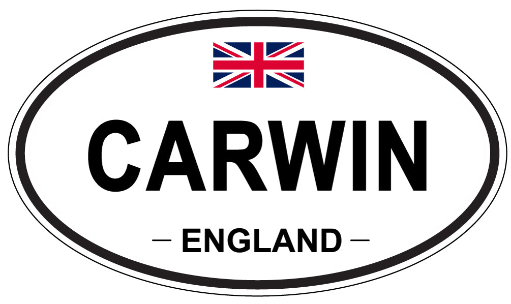 CARWIN, ENGLAND - Oval Sticker