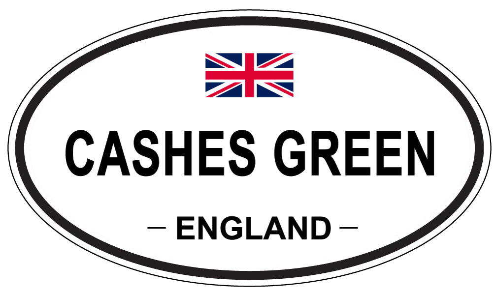CASHES GREEN, ENGLAND - Oval Sticker