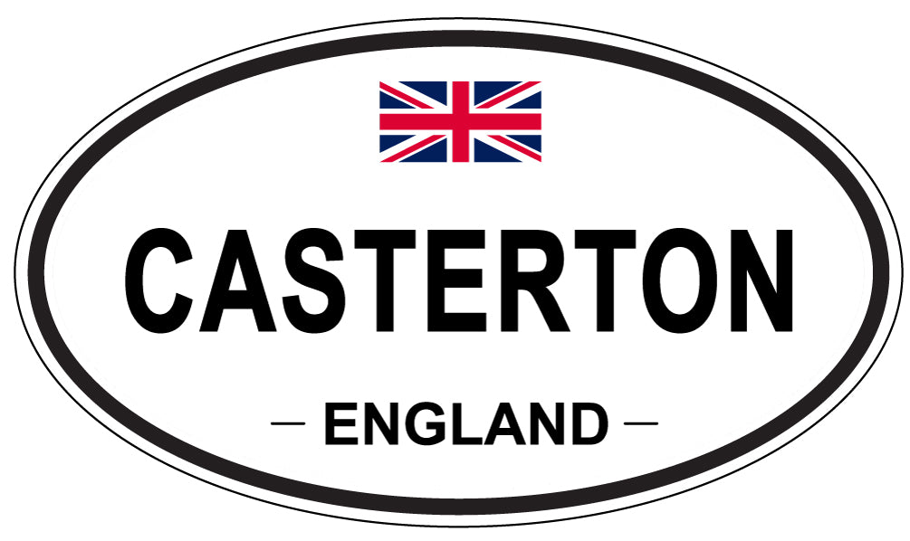 CASTERTON, ENGLAND - Oval Sticker