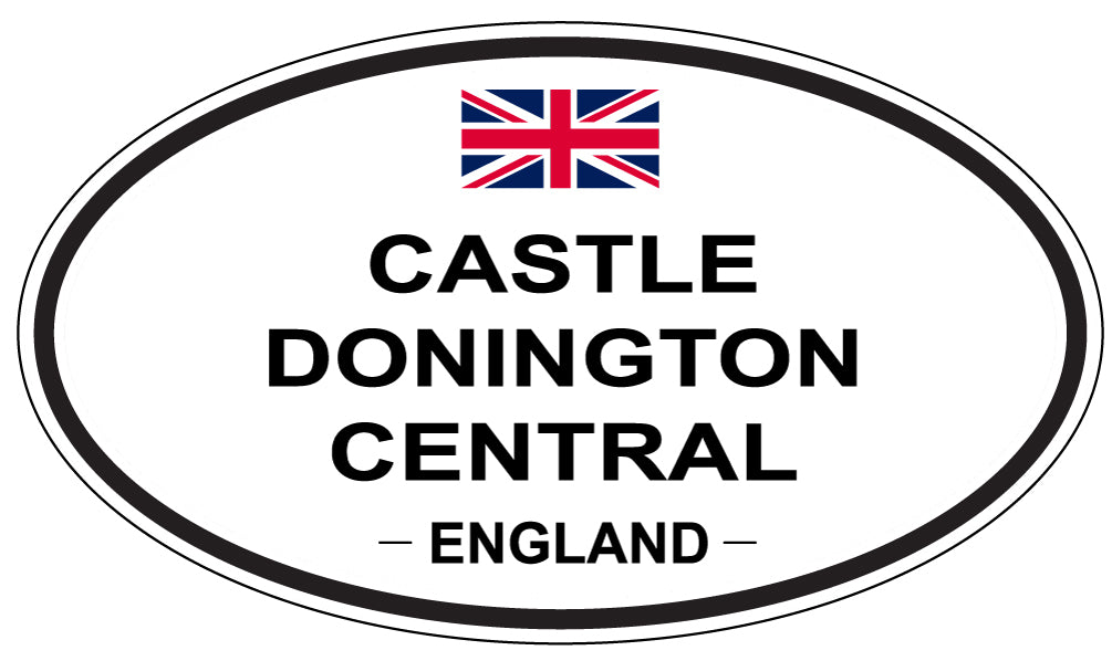 CASTLE DONINGTON CENTRAL, ENGLAND - Oval Sticker