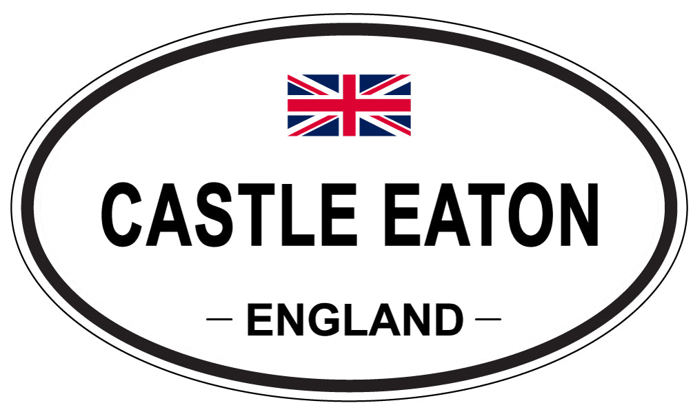 CASTLE EATON, ENGLAND - Oval Sticker