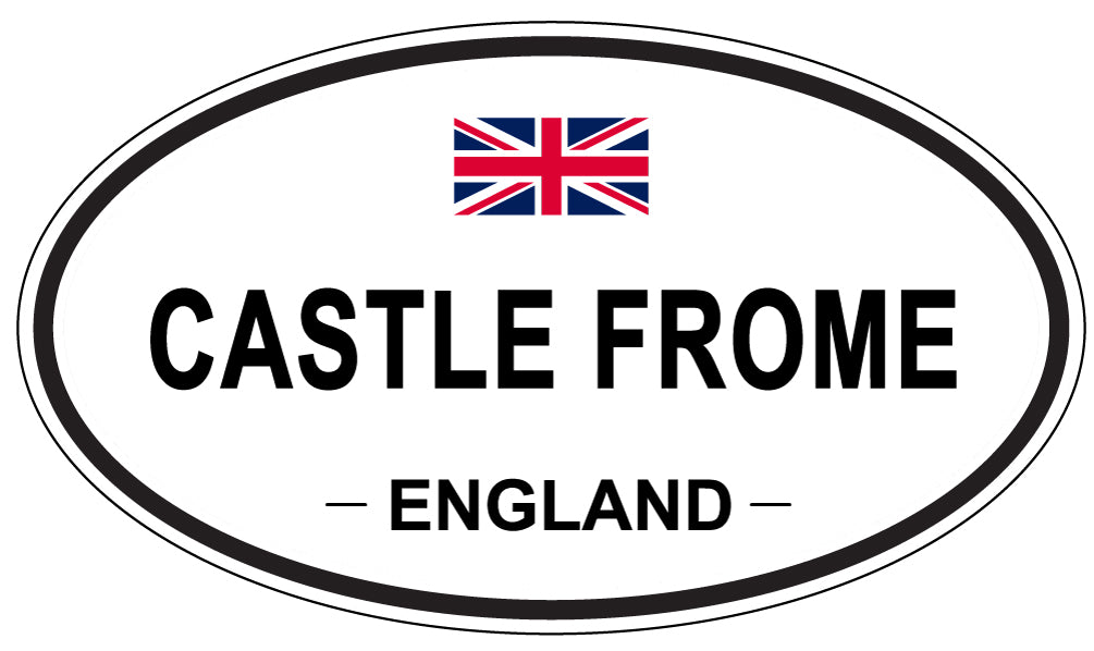 CASTLE FROME, ENGLAND - Oval Sticker