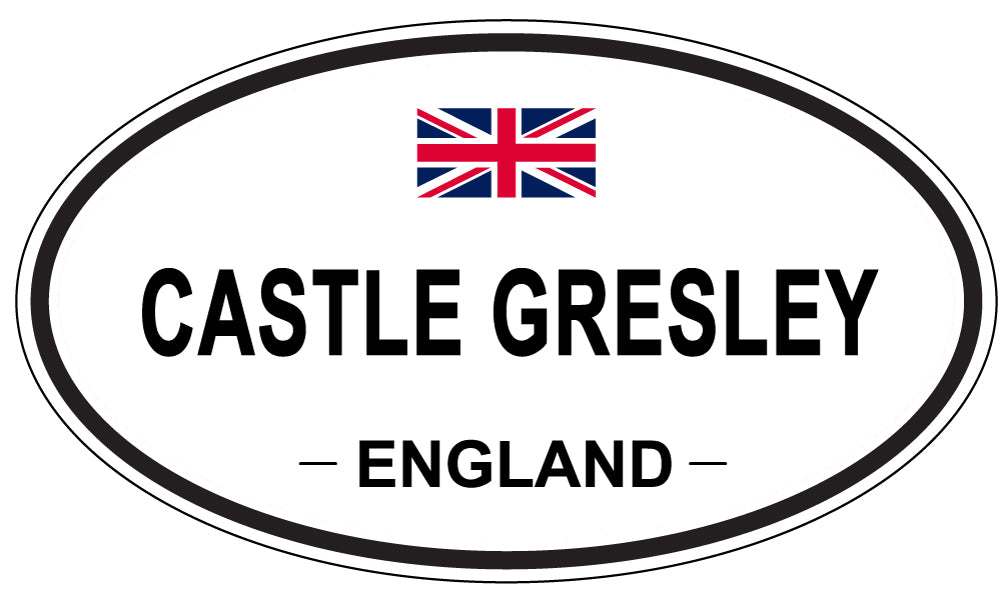 CASTLE GRESLEY, ENGLAND - Oval Sticker