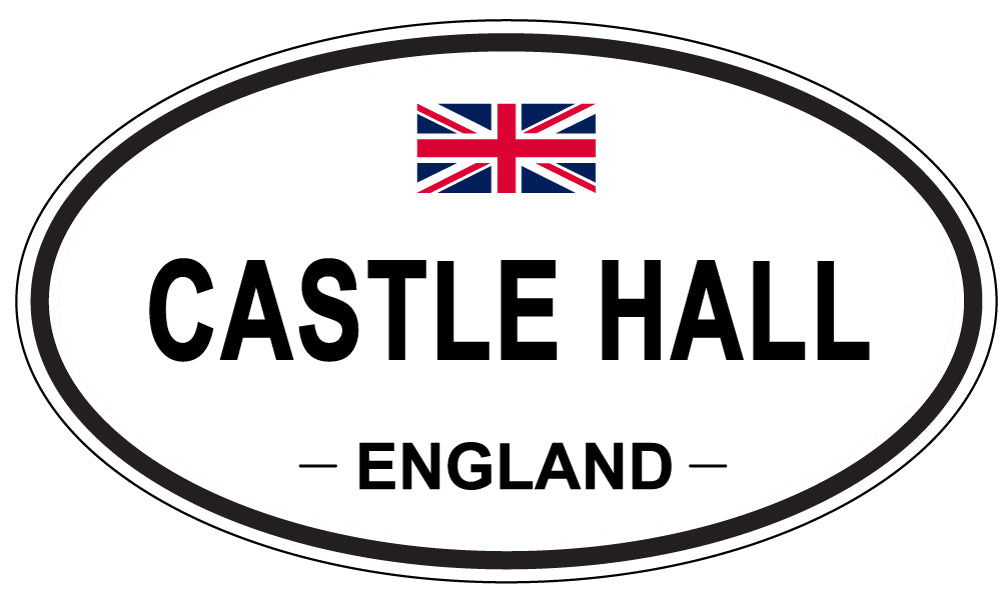 CASTLE HALL, ENGLAND - Oval Sticker
