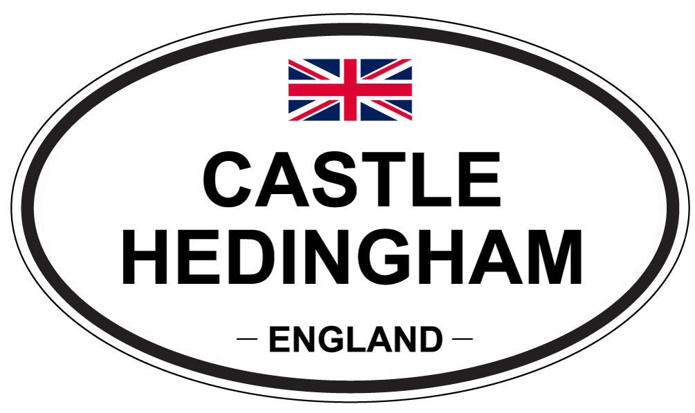 CASTLE HEDINGHAM, ENGLAND - Oval Sticker