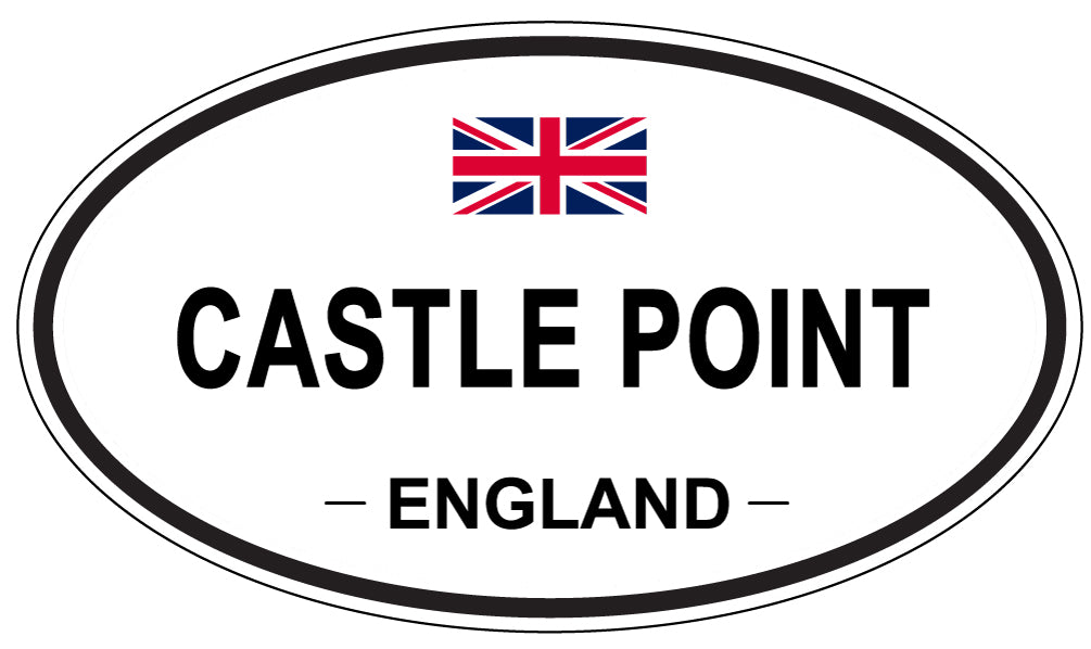 CASTLE POINT, ENGLAND - Oval Sticker