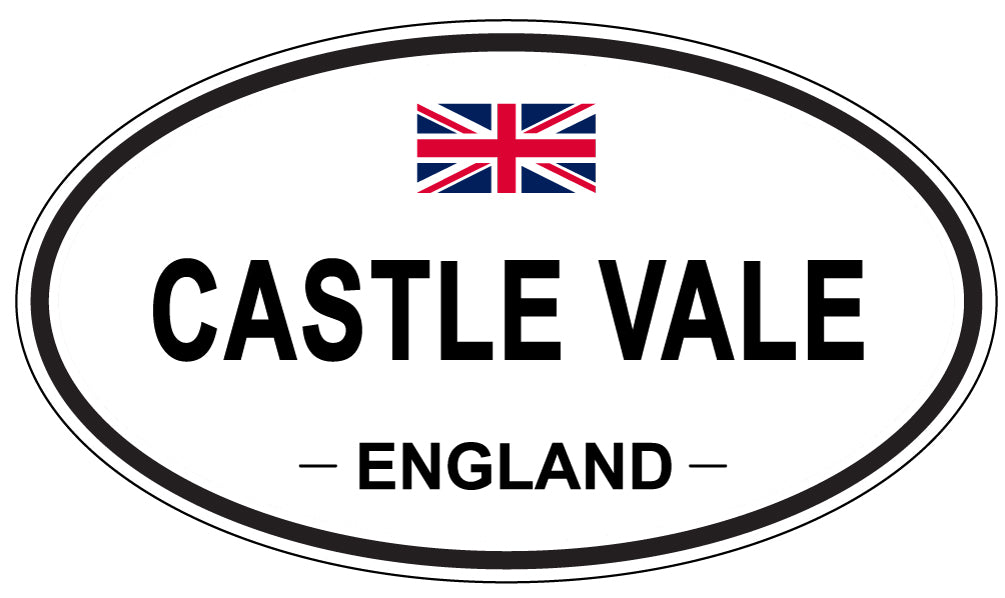 CASTLE VALE, ENGLAND - Oval Sticker