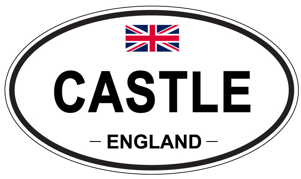 CASTLE, ENGLAND - Oval Sticker