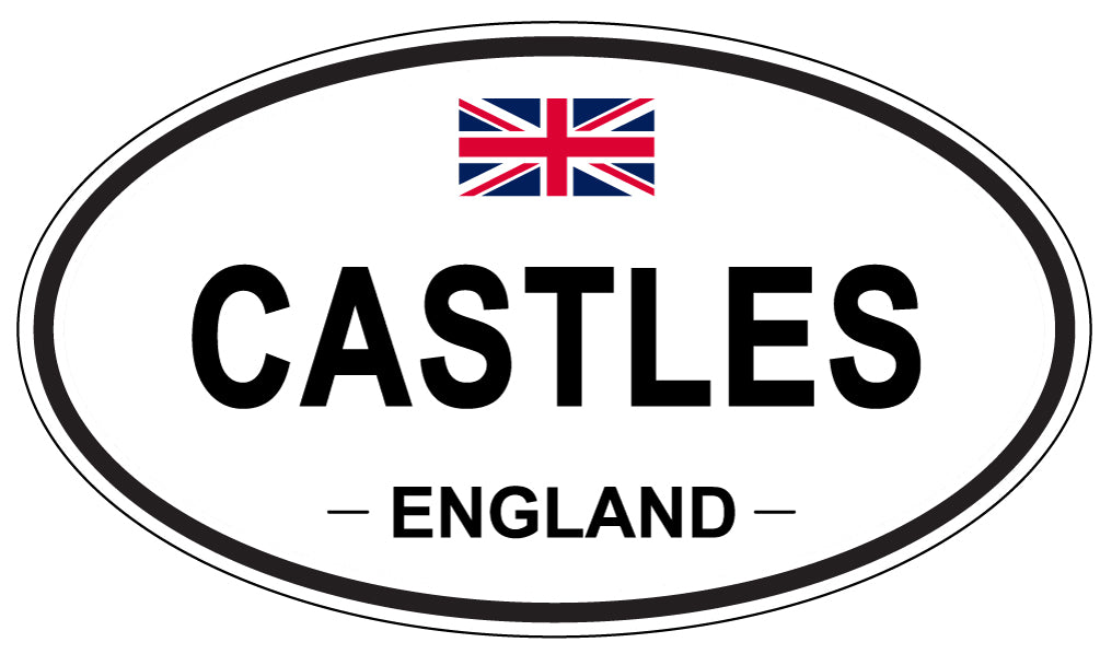 CASTLES, ENGLAND - Oval Sticker